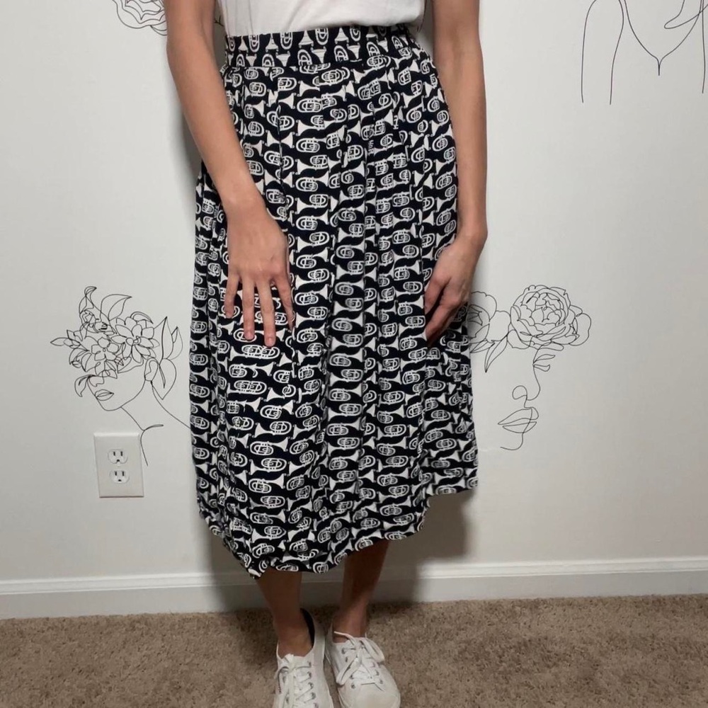 Black and White Printed Skirt EVAN PICONE